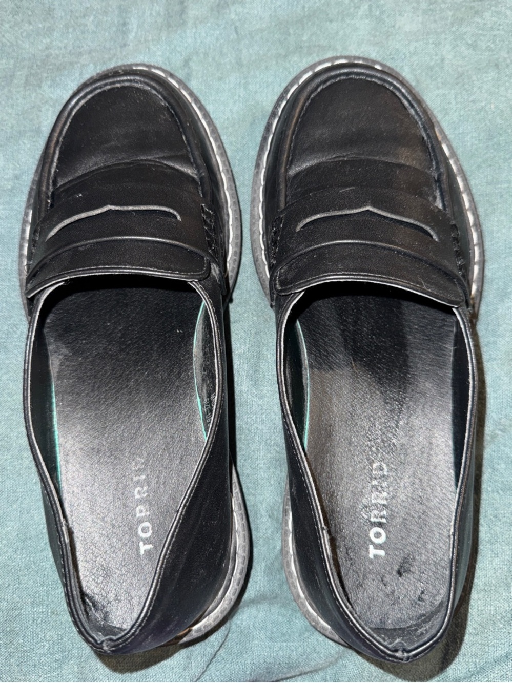 Torrid Black Slip-On Penny Loafers 8.5W